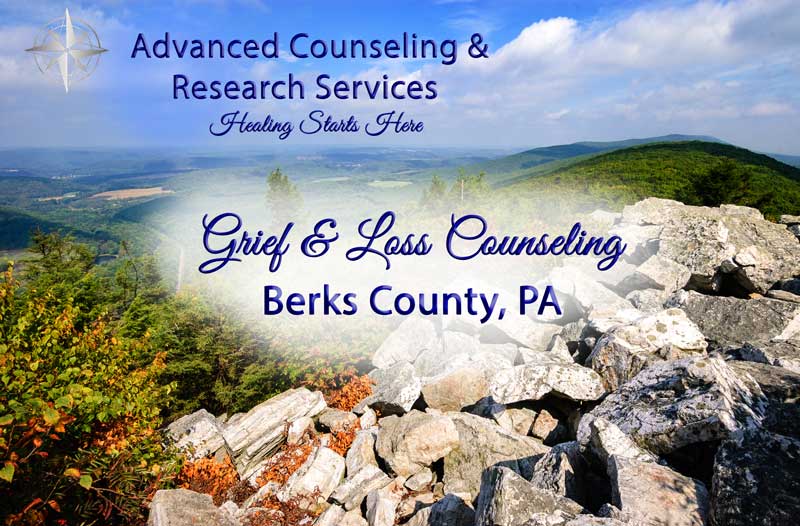 Serene Pennsylvania countryside path at golden hour symbolizing the journey through grief toward healing for Berks County, PA residents