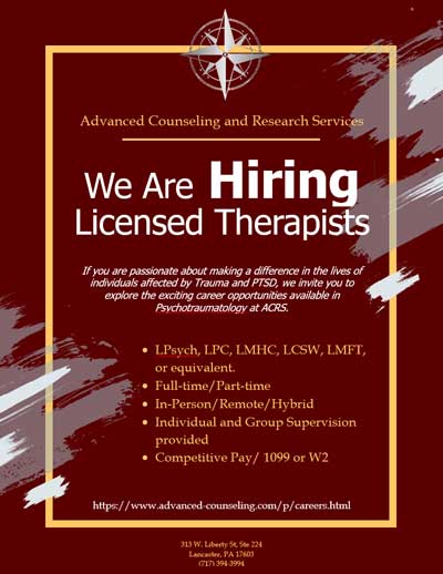 Now Hiring: Licensed Trauma Therapist at Advanced Counseling and Research Services – Join our compassionate team
