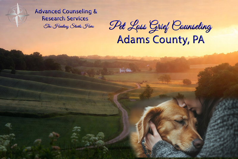 Pet loss grief counseling for Adams County, PA residents