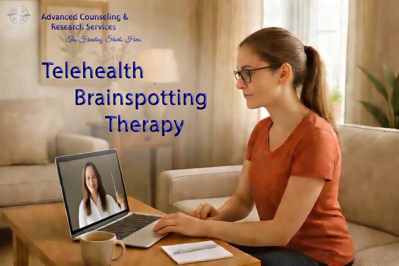Virtual Brainspotting therapy session for trauma and PTSD from the comfort of home